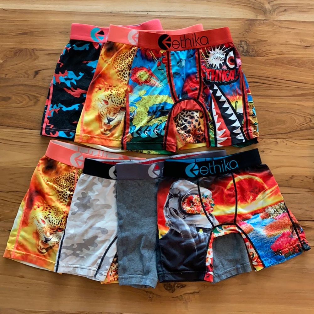 Lot of 7 pair of kids 4T Ethika underwear